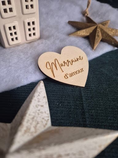 Magnet coeur - Marraine d'amour
